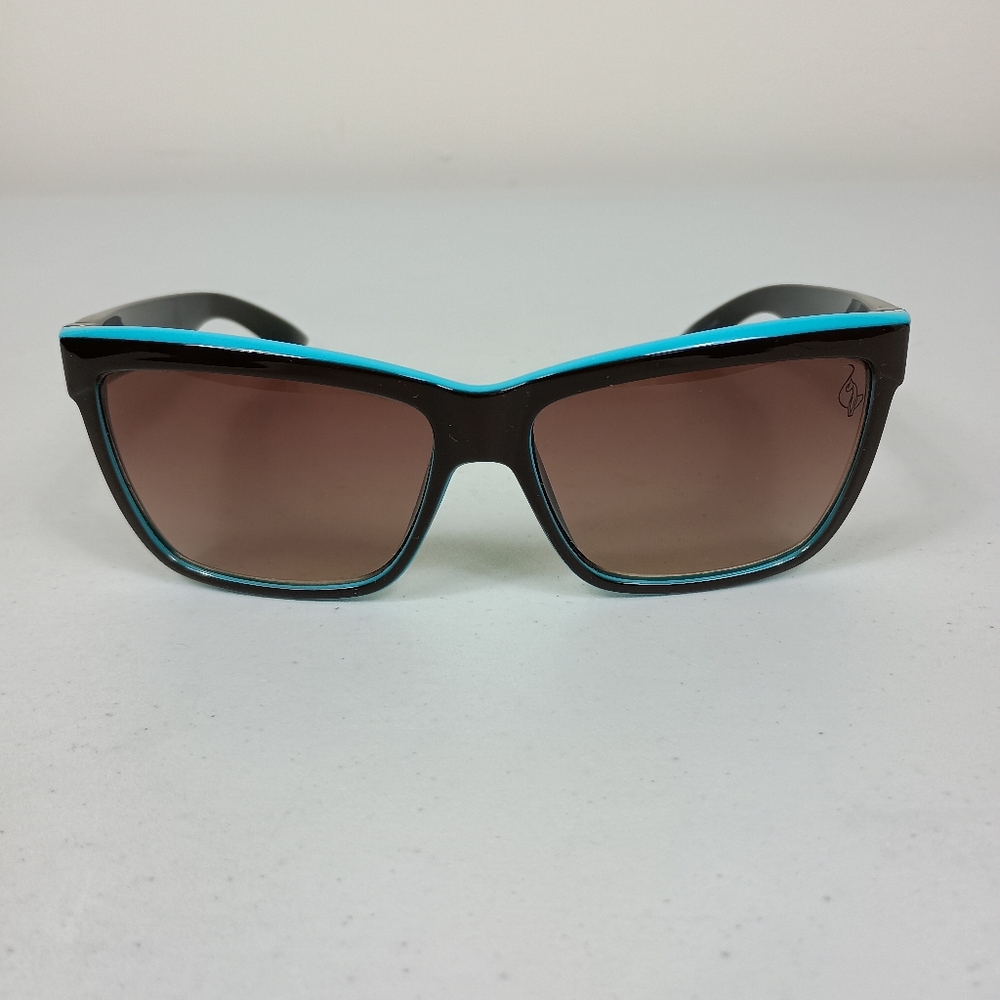Vintage Y2K Baby Phat Sunglasses Turquoise Dark Brown Cat Logo B2062 UV400 - Picture 2 of 15